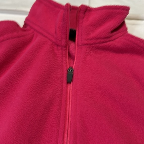 Lands End Pink Zip Up Fleece Jacket Girls 14-16 Large - Picture 2 of 5